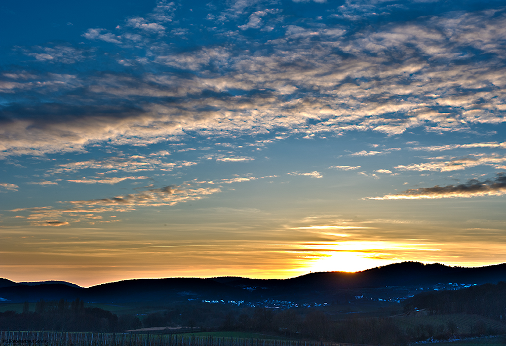 Sonnenuntergang bei Klingenmünster