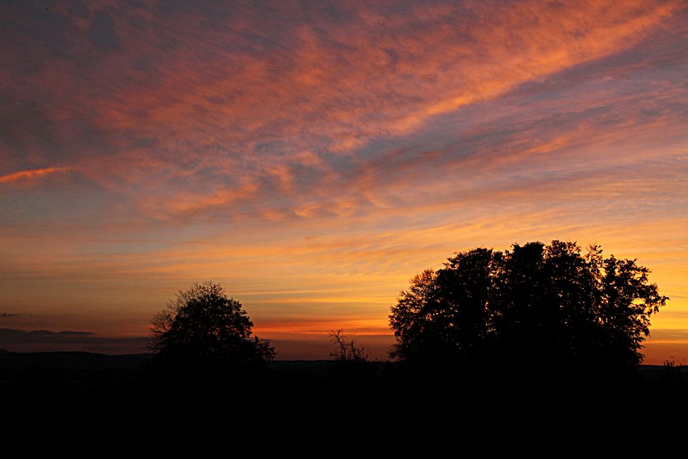 Sonnenuntergang bei Kloten