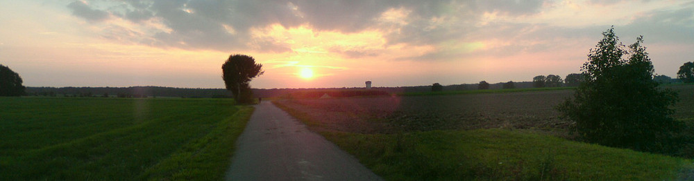 Sonnenuntergang bei Kolenfeld - Panorama