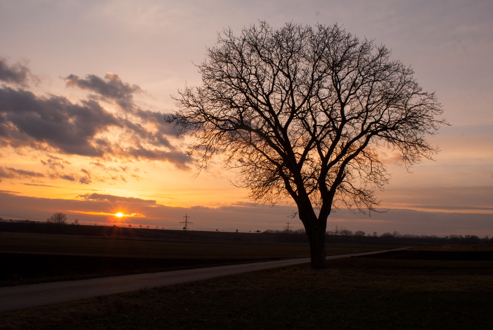 Sonnenuntergang bei Laa an der Thaya