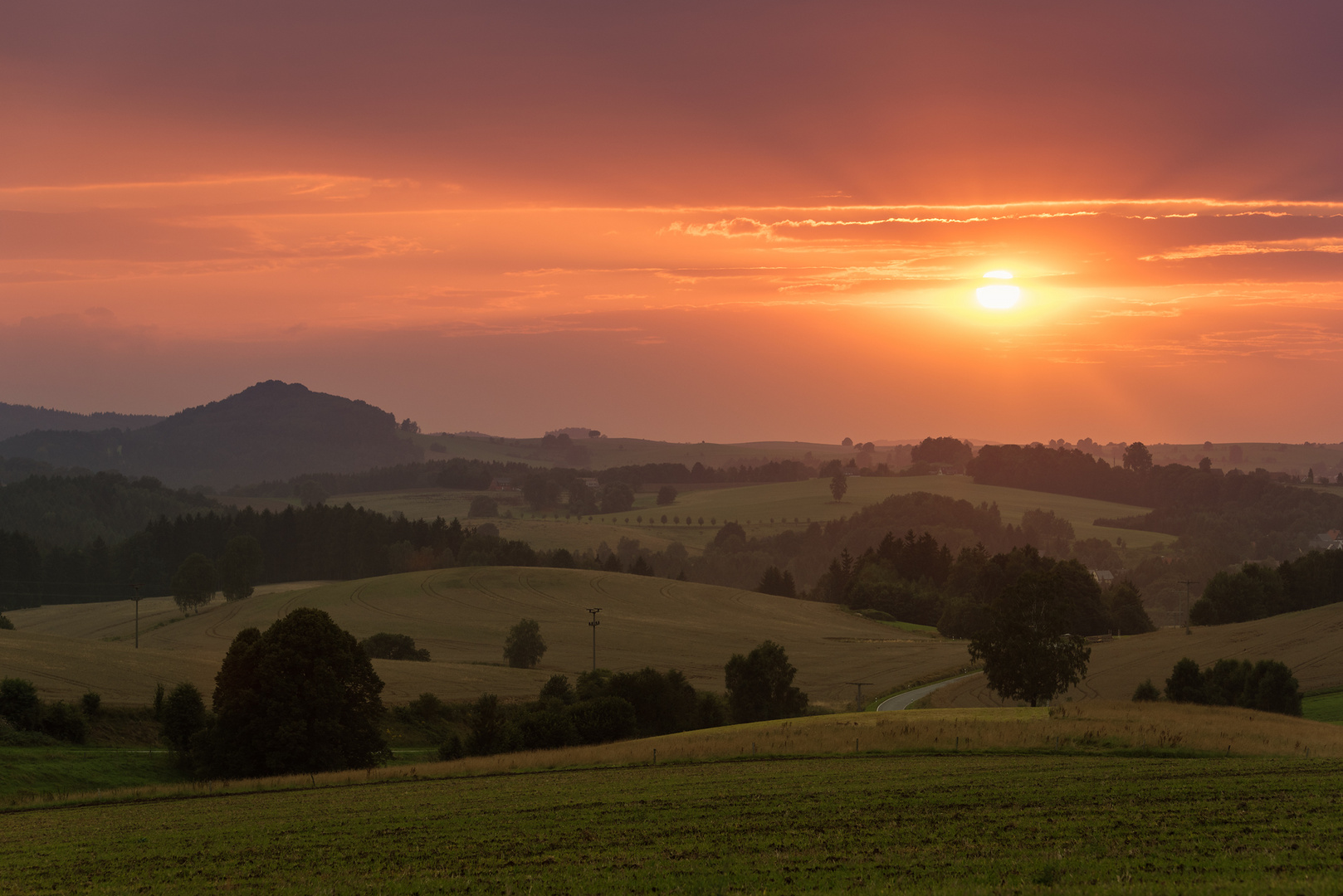 Sonnenuntergang  bei Lichtenhain