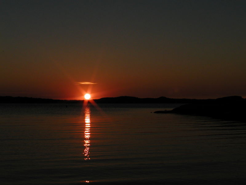 Sonnenuntergang bei Lilleby (Schweden)