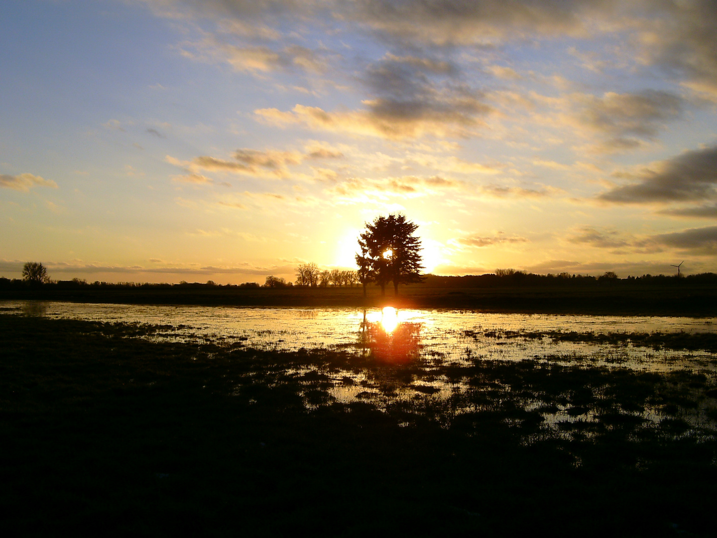 Sonnenuntergang bei Lüchow