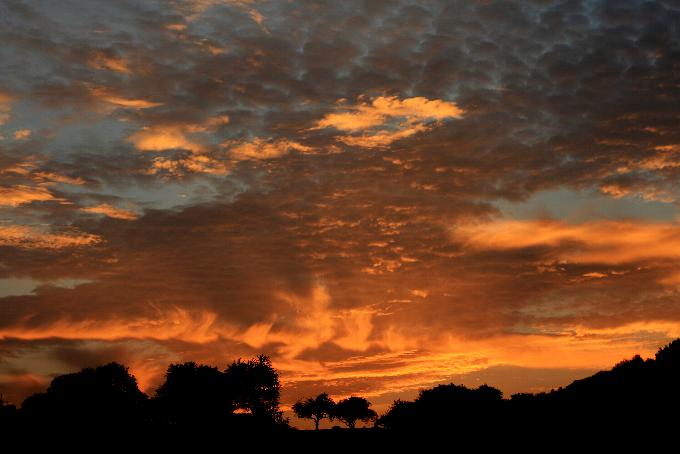 Sonnenuntergang bei Mannebach