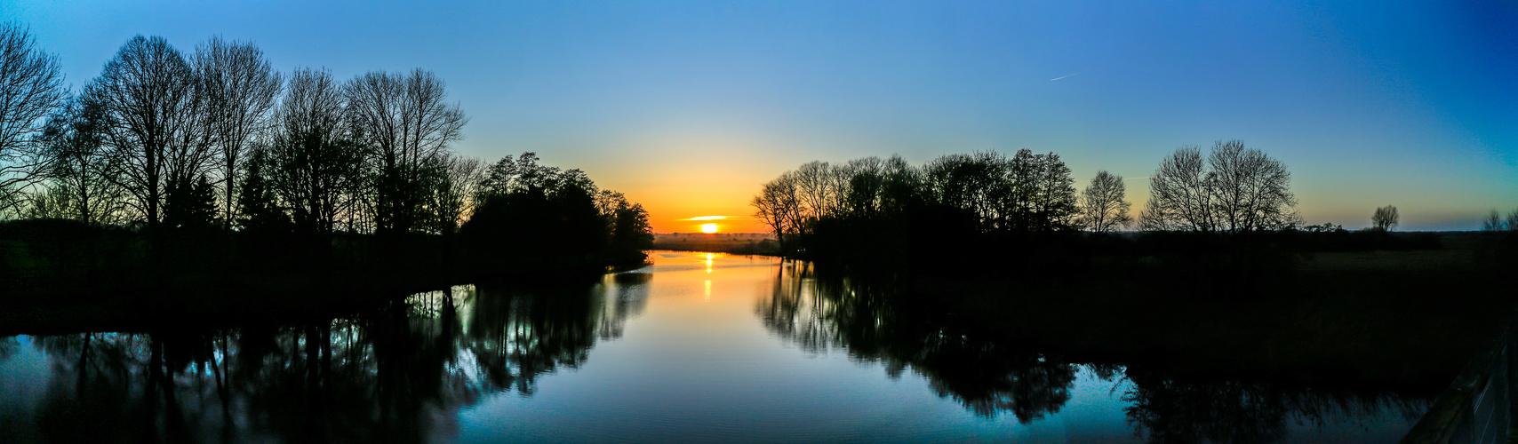 Sonnenuntergang bei Melchers Hütte in Osterholz-Scharmbeck