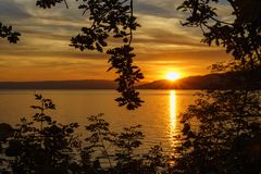 Sonnenuntergang bei Montreux