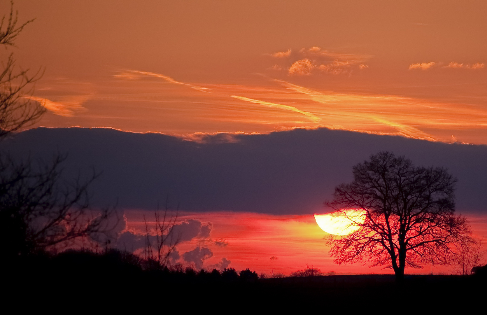 Sonnenuntergang bei Much