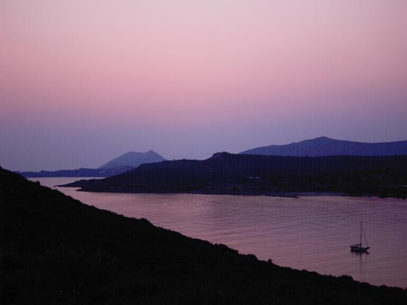 Sonnenuntergang bei Nafplion