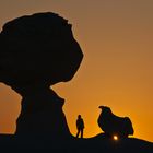 Sonnenuntergang bei Naturmonument Pilz + Huhn