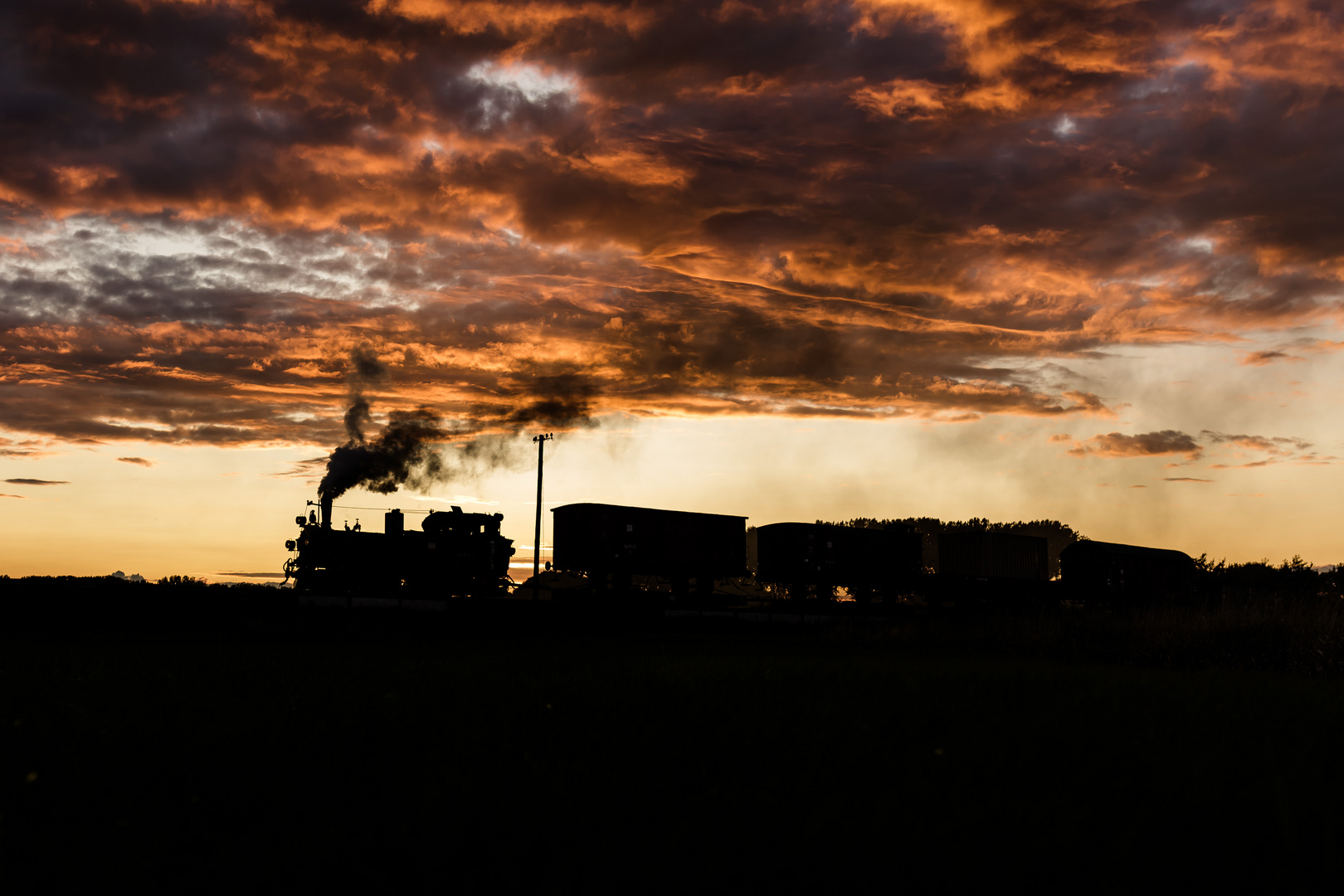 Sonnenuntergang bei Naundorf