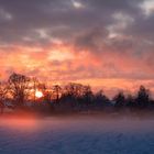 Sonnenuntergang bei Nebel