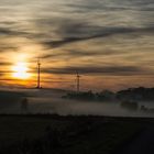 Sonnenuntergang bei Nebel