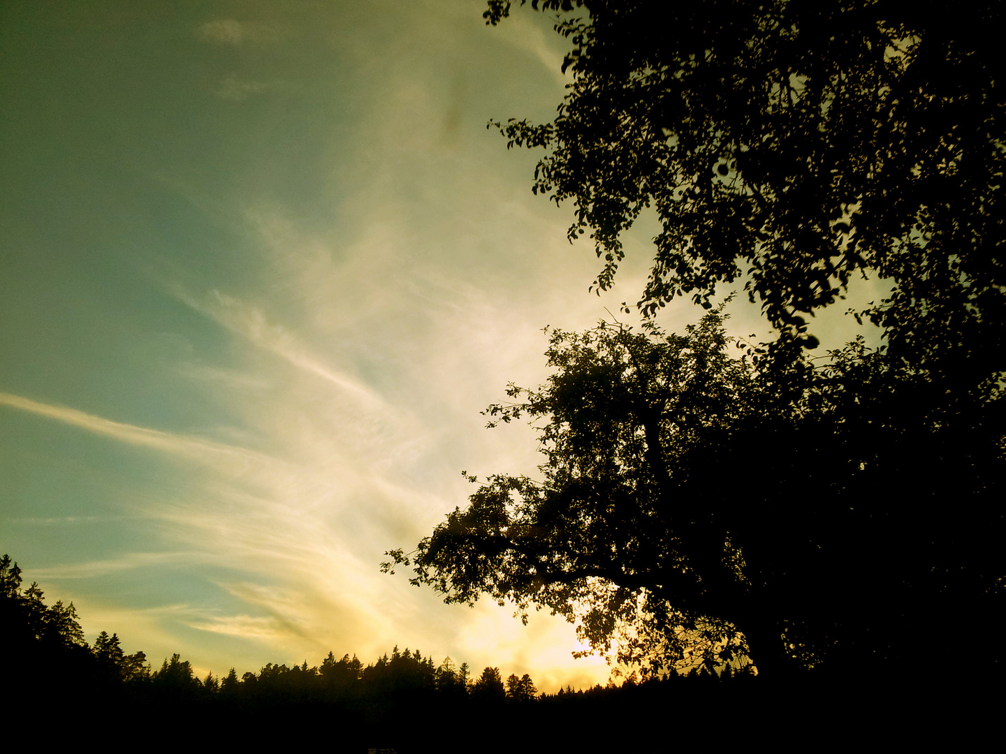 Sonnenuntergang bei Neubulach