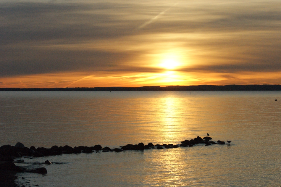 Sonnenuntergang bei Neuteschendorf an der Ostsee