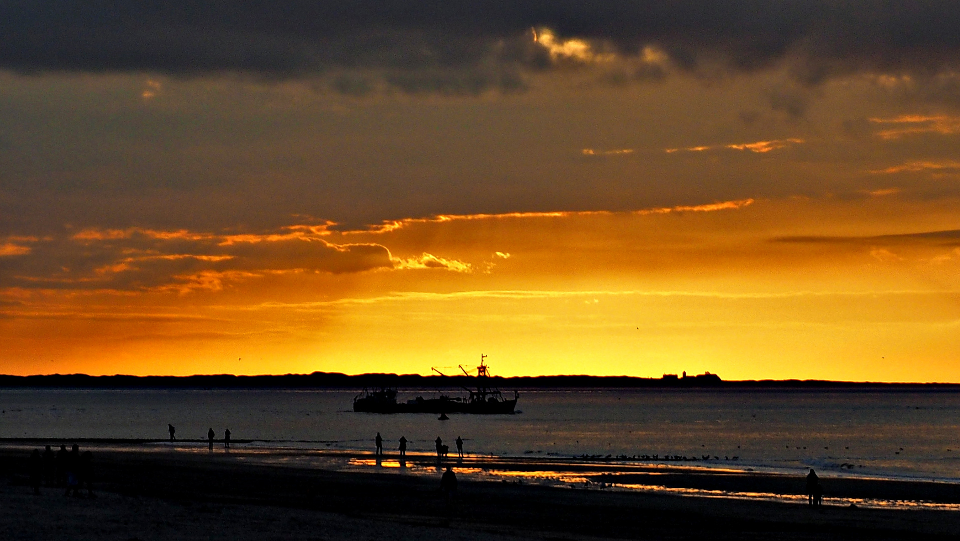 Sonnenuntergang bei  Norderney