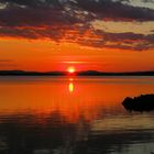 Sonnenuntergang bei Nusnäs am Siljansee  in Dalarna