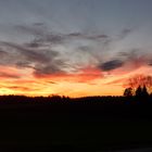 Sonnenuntergang bei Nussdorf/Bayern