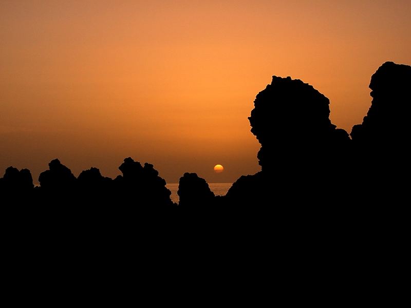 Sonnenuntergang bei Puerto Naos