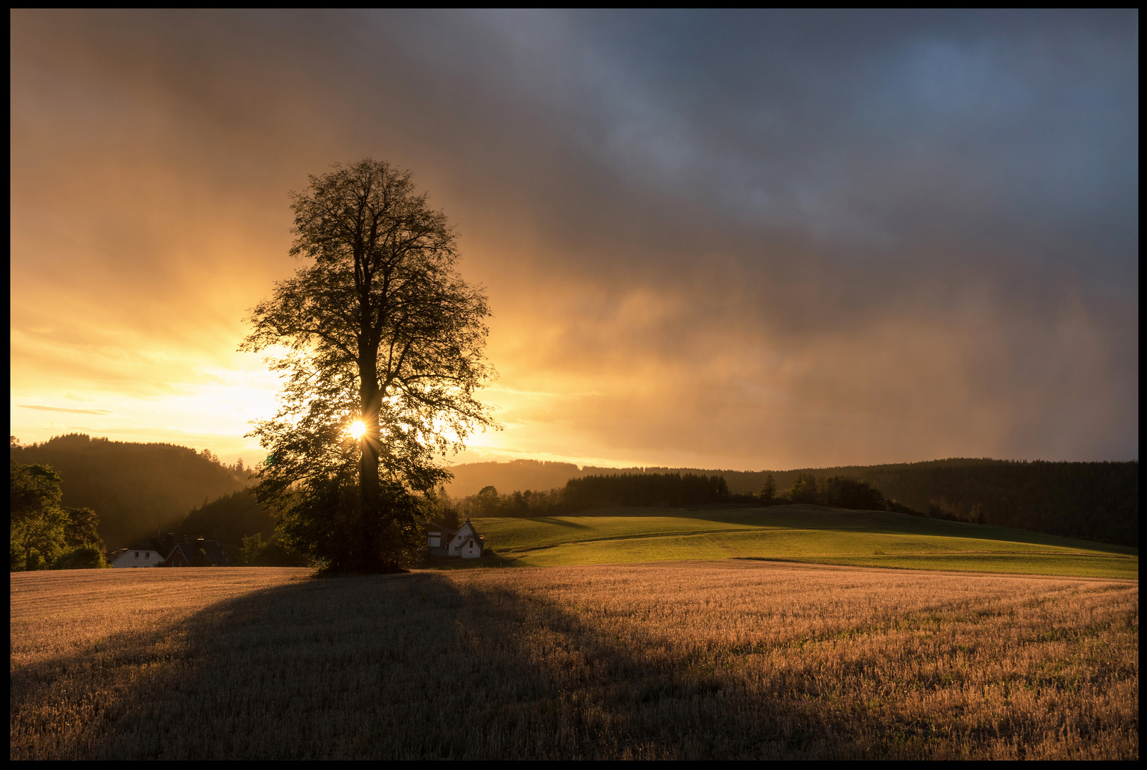 " Sonnenuntergang bei Räumlas Oberfranken "