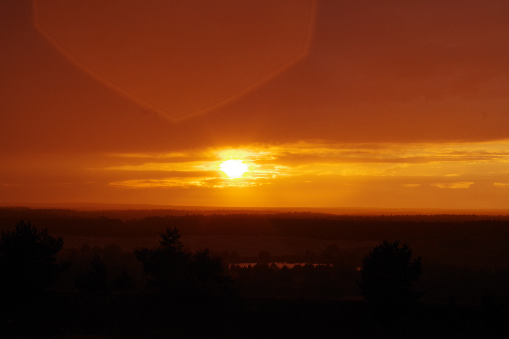 Sonnenuntergang bei Regen