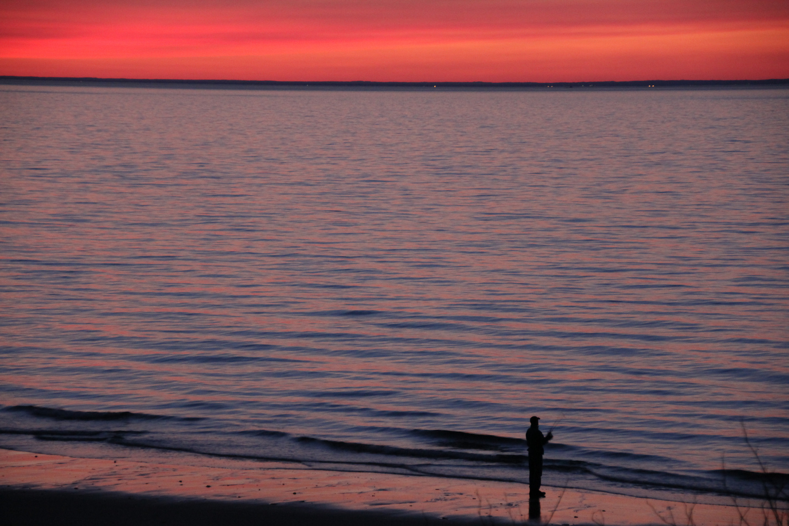 Sonnenuntergang bei Rocky Point NY