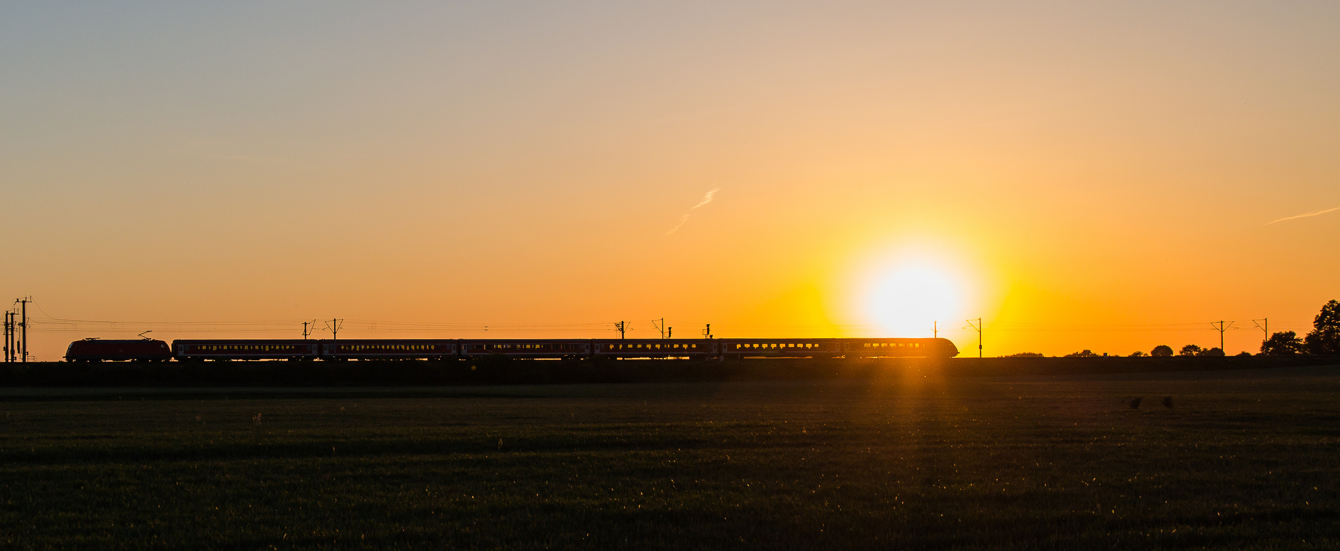 Sonnenuntergang bei Röhrmoos