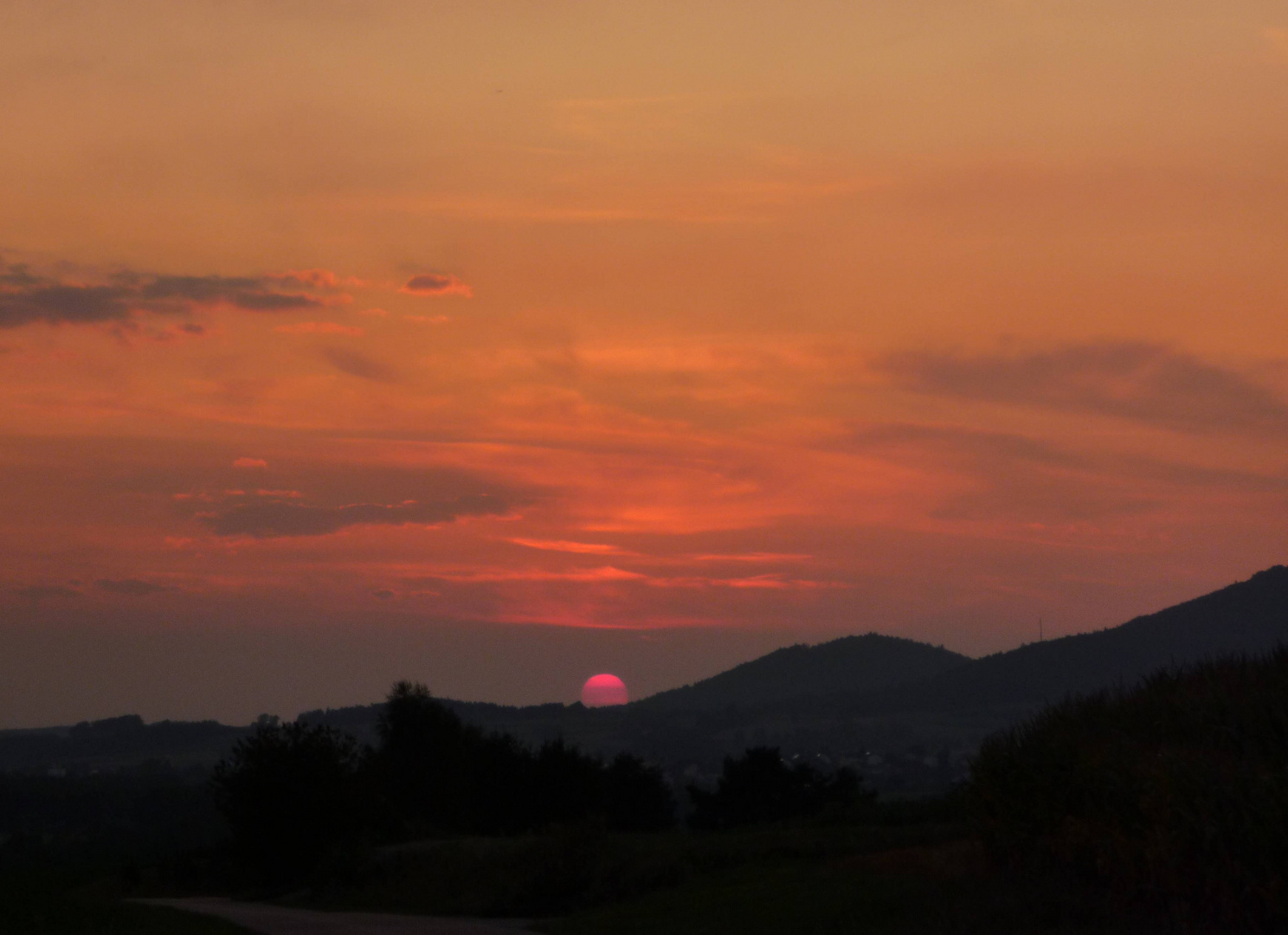 Sonnenuntergang bei Rötz