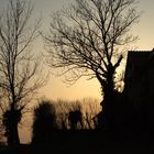 Sonnenuntergang bei Ruine Ravensburg bei Sulzfeld