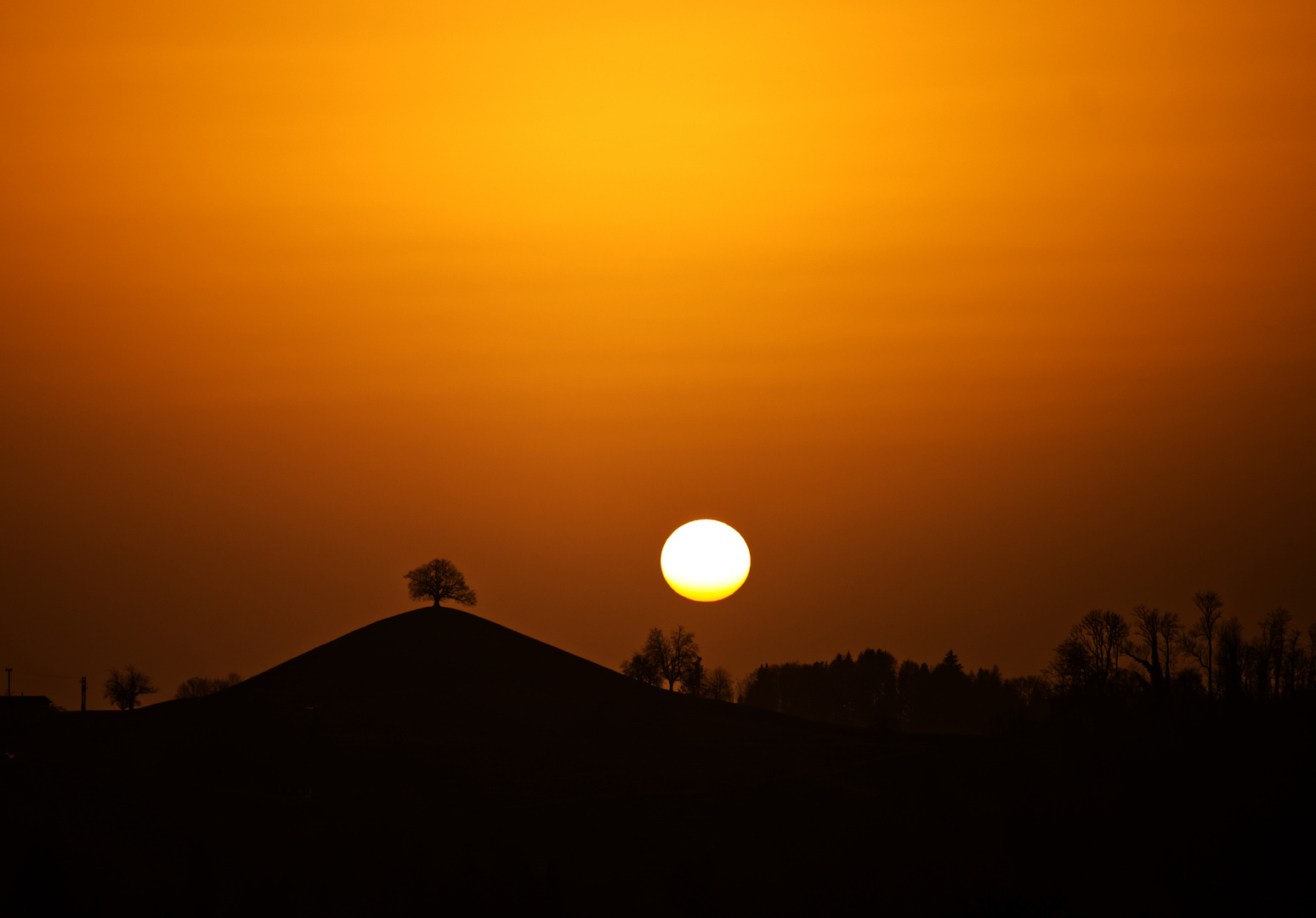 Sonnenuntergang bei Saharastaub