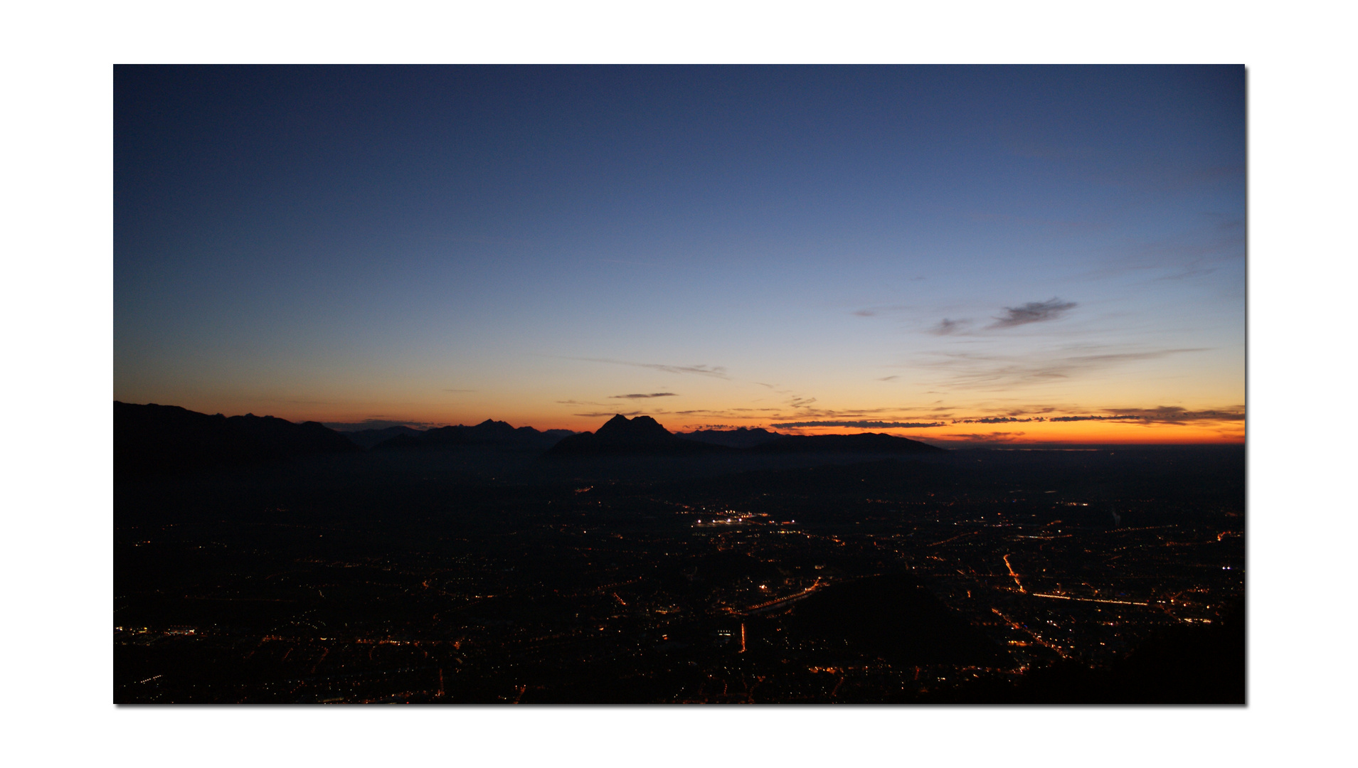 Sonnenuntergang bei Salzburg