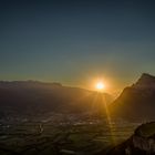 Sonnenuntergang bei Sargans