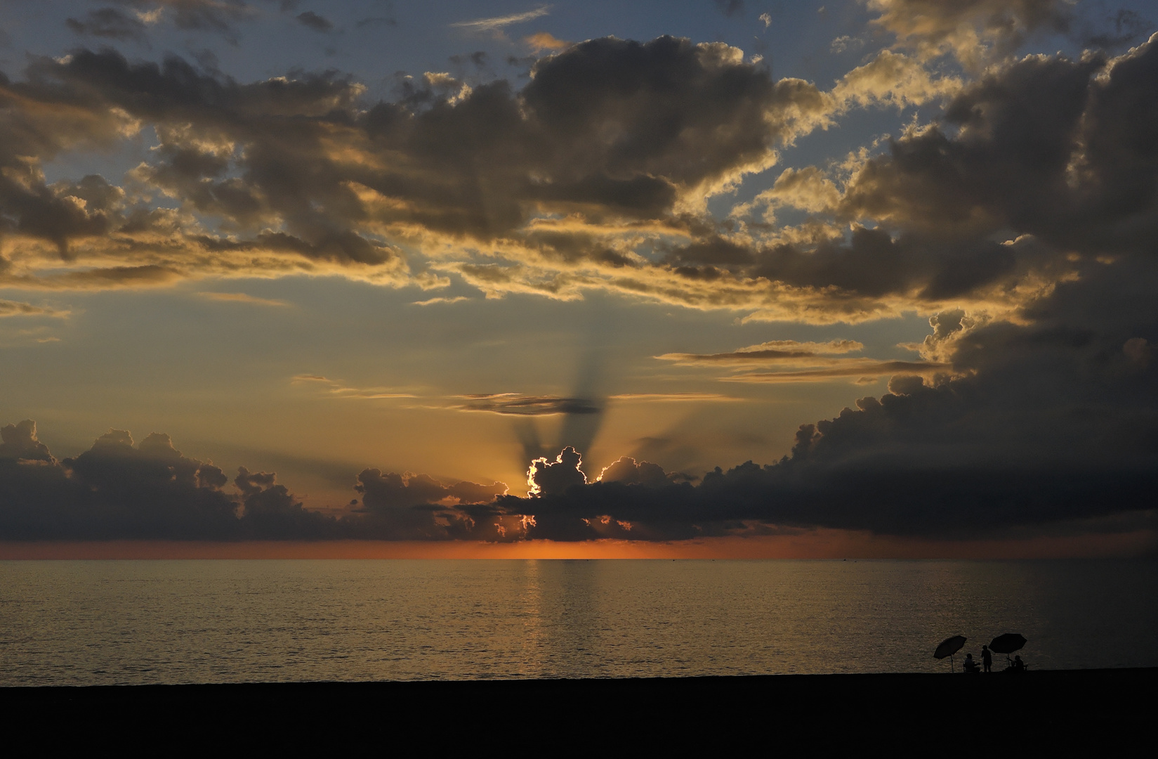 Sonnenuntergang bei Scalea, Kalabrien