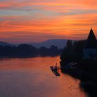 Sonnenuntergang bei Schweich, Mosel