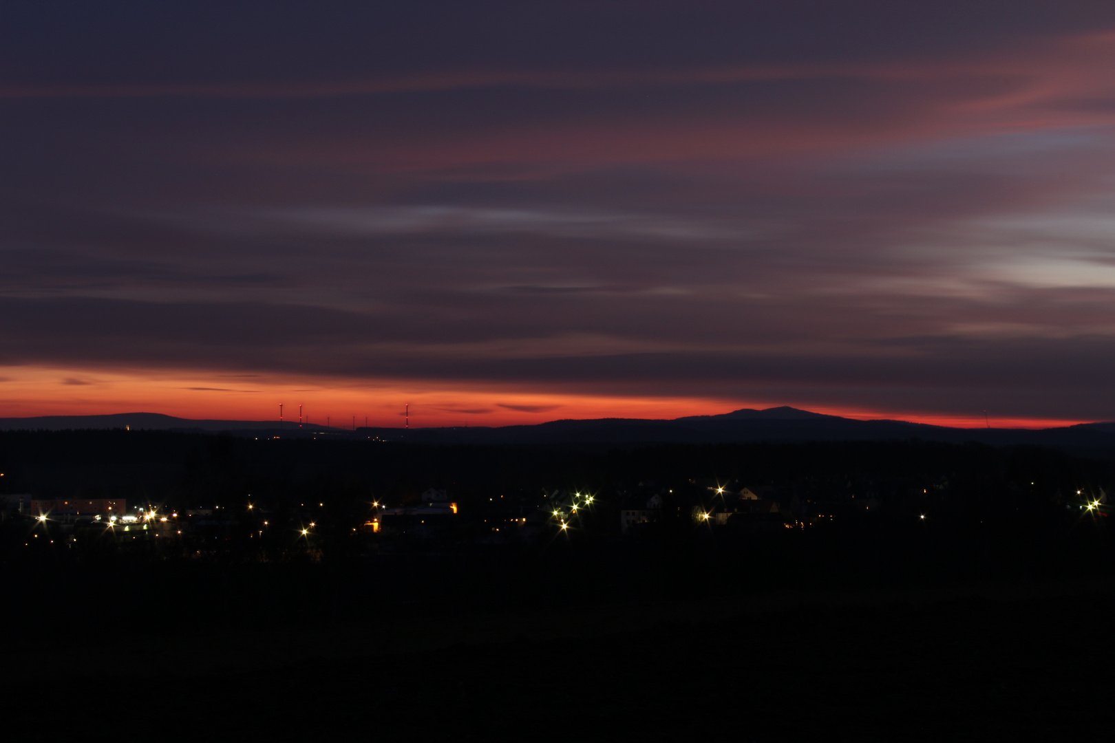 Sonnenuntergang bei Selb