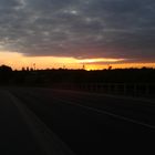 Sonnenuntergang bei Senftenberg mit Blick auf Hörlitz