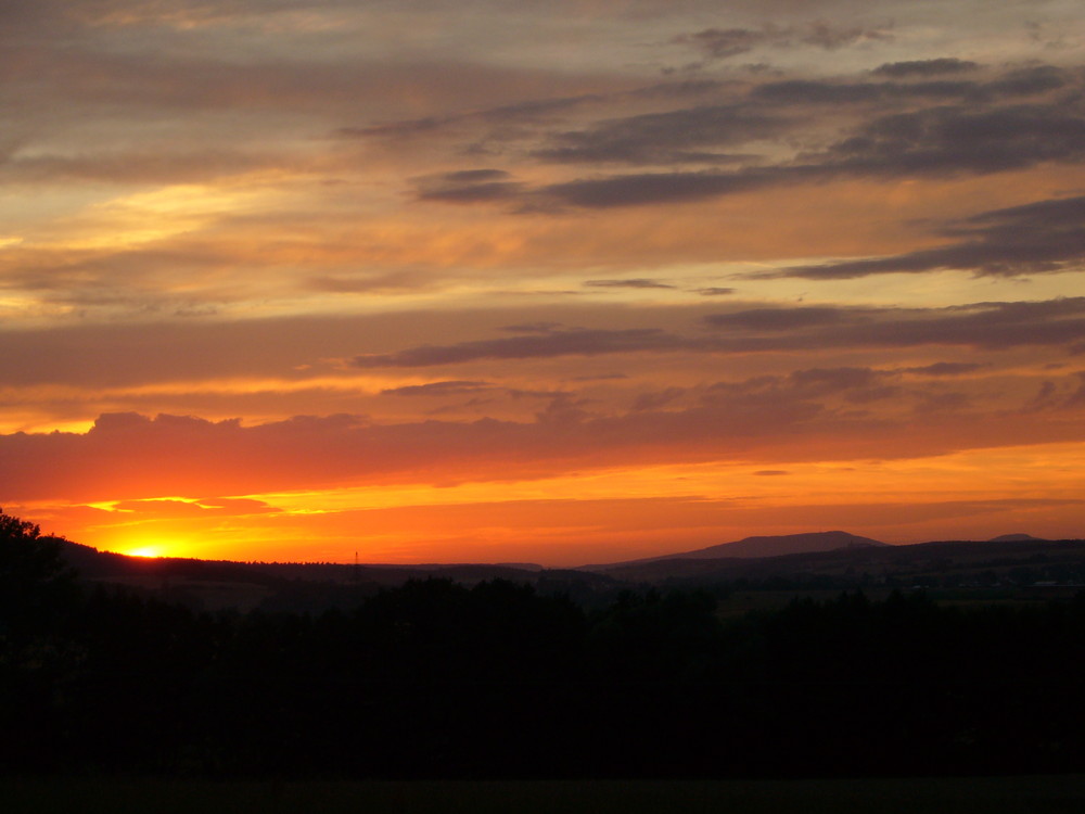 Sonnenuntergang bei Seßlach