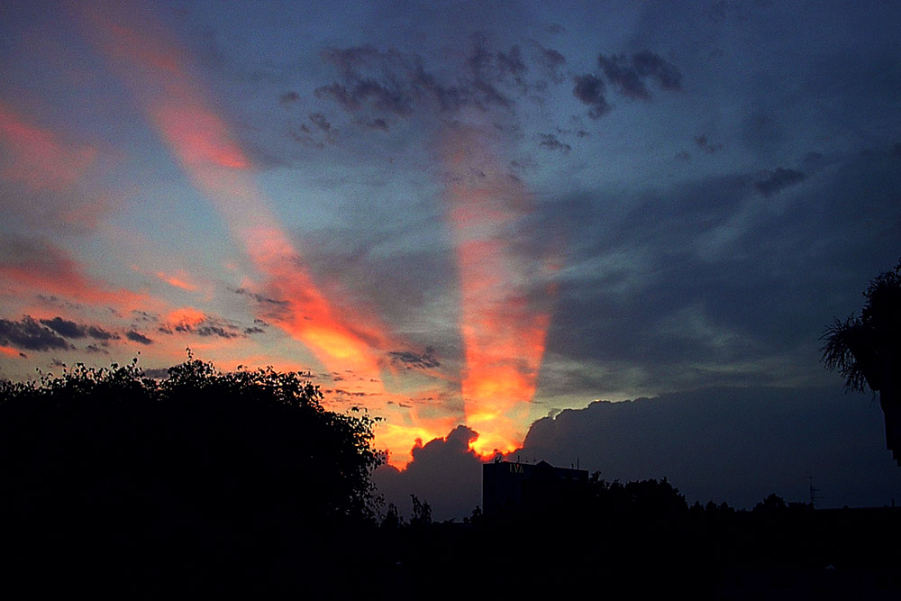 Sonnenuntergang bei Speyer