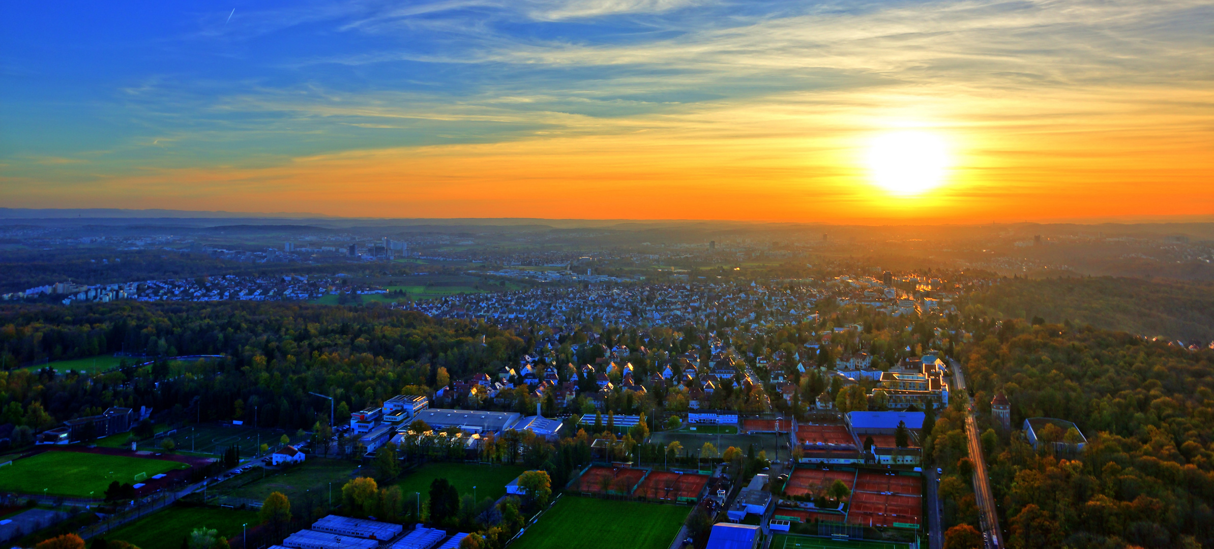 Sonnenuntergang bei Stuttgart