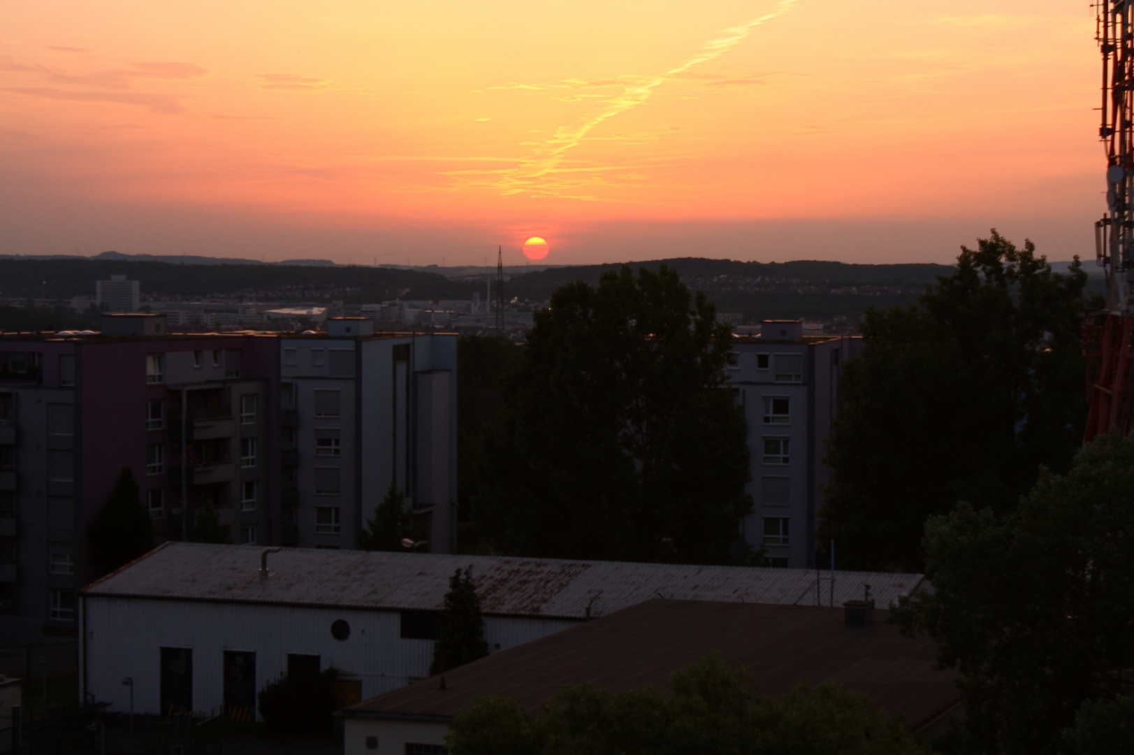 Sonnenuntergang bei Stuttgart