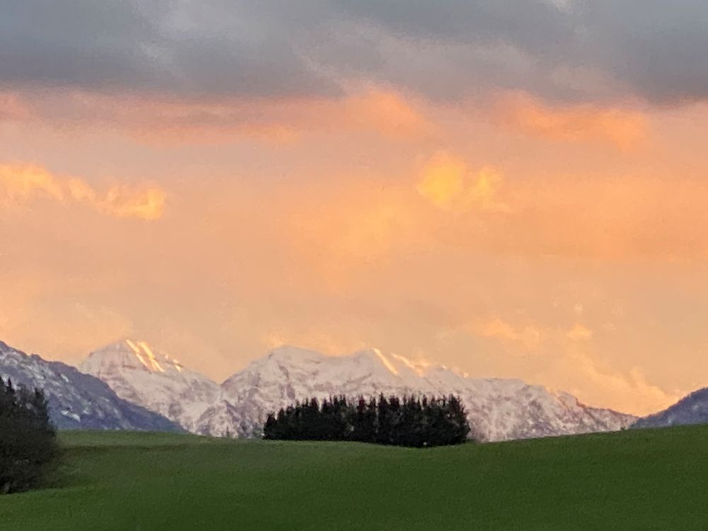 Sonnenuntergang bei Traunstein