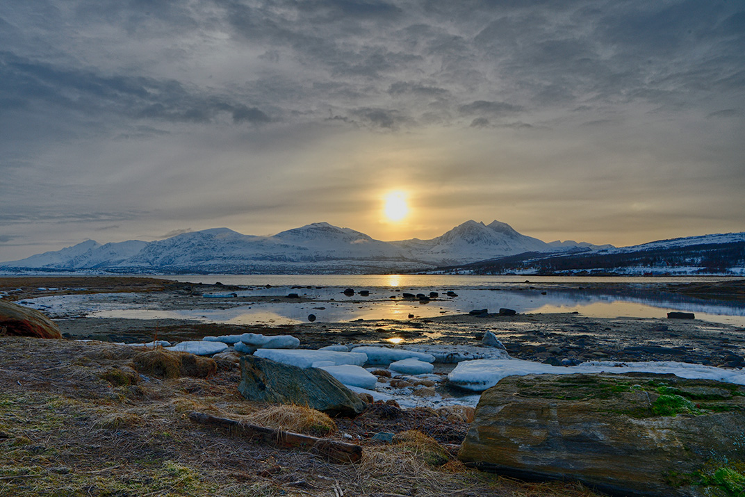 Sonnenuntergang bei Tromsö