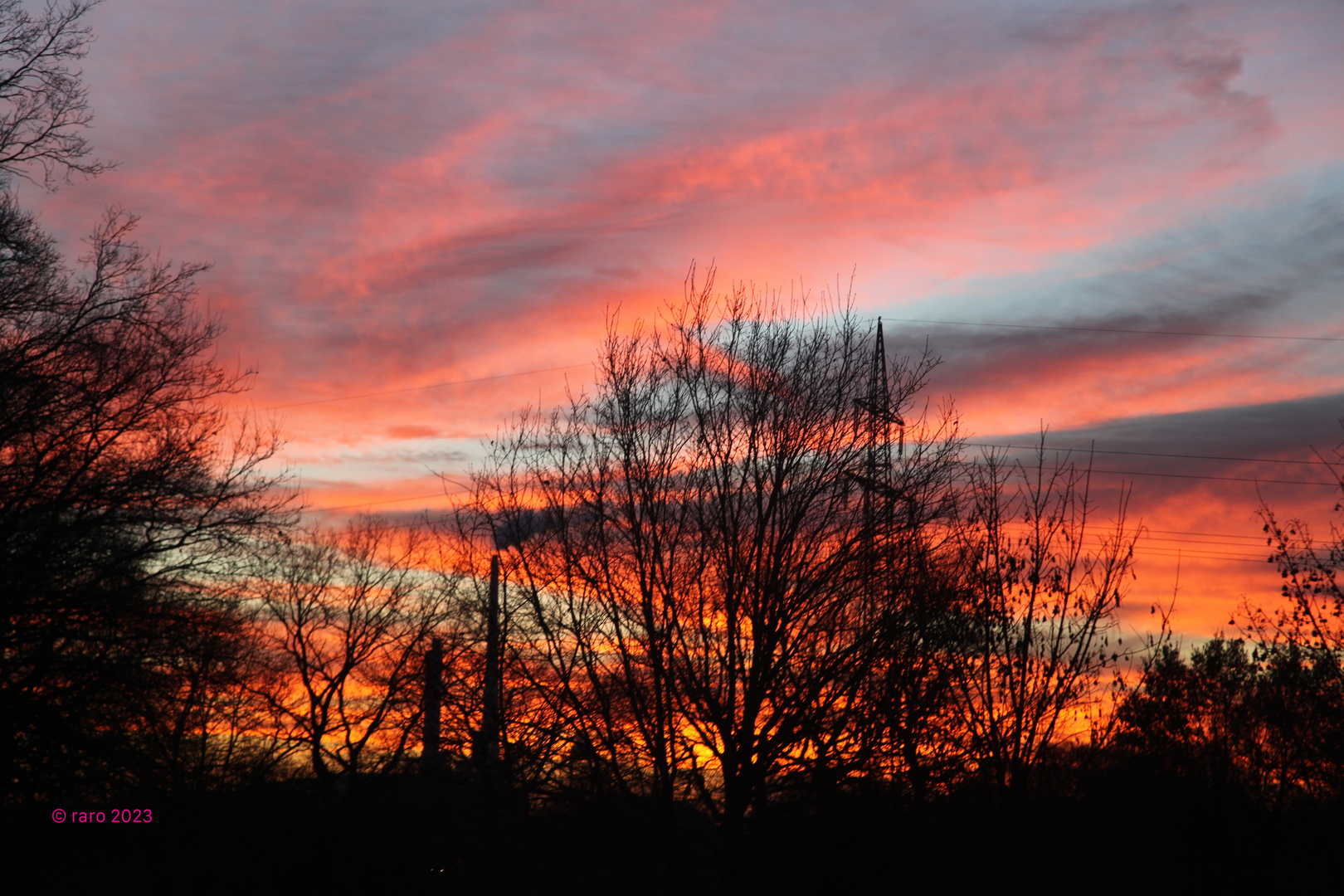 Sonnenuntergang bei uns