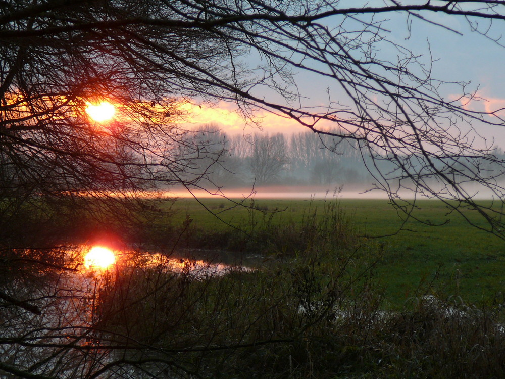 sonnenuntergang bei uns in selbold