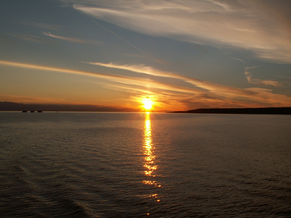 Sonnenuntergang bei Vancouver Island