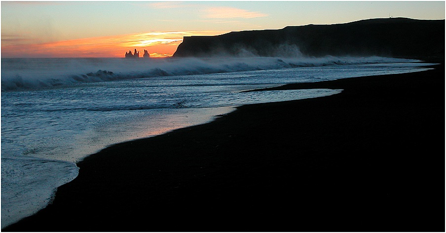 Sonnenuntergang bei Vík