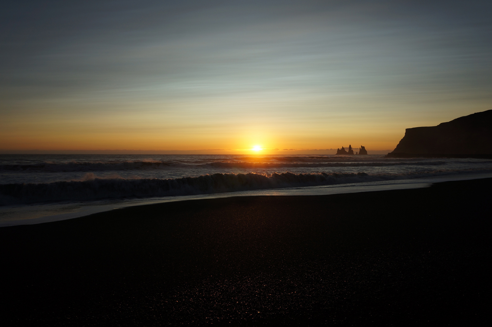 Sonnenuntergang bei Vik (Island 2012)