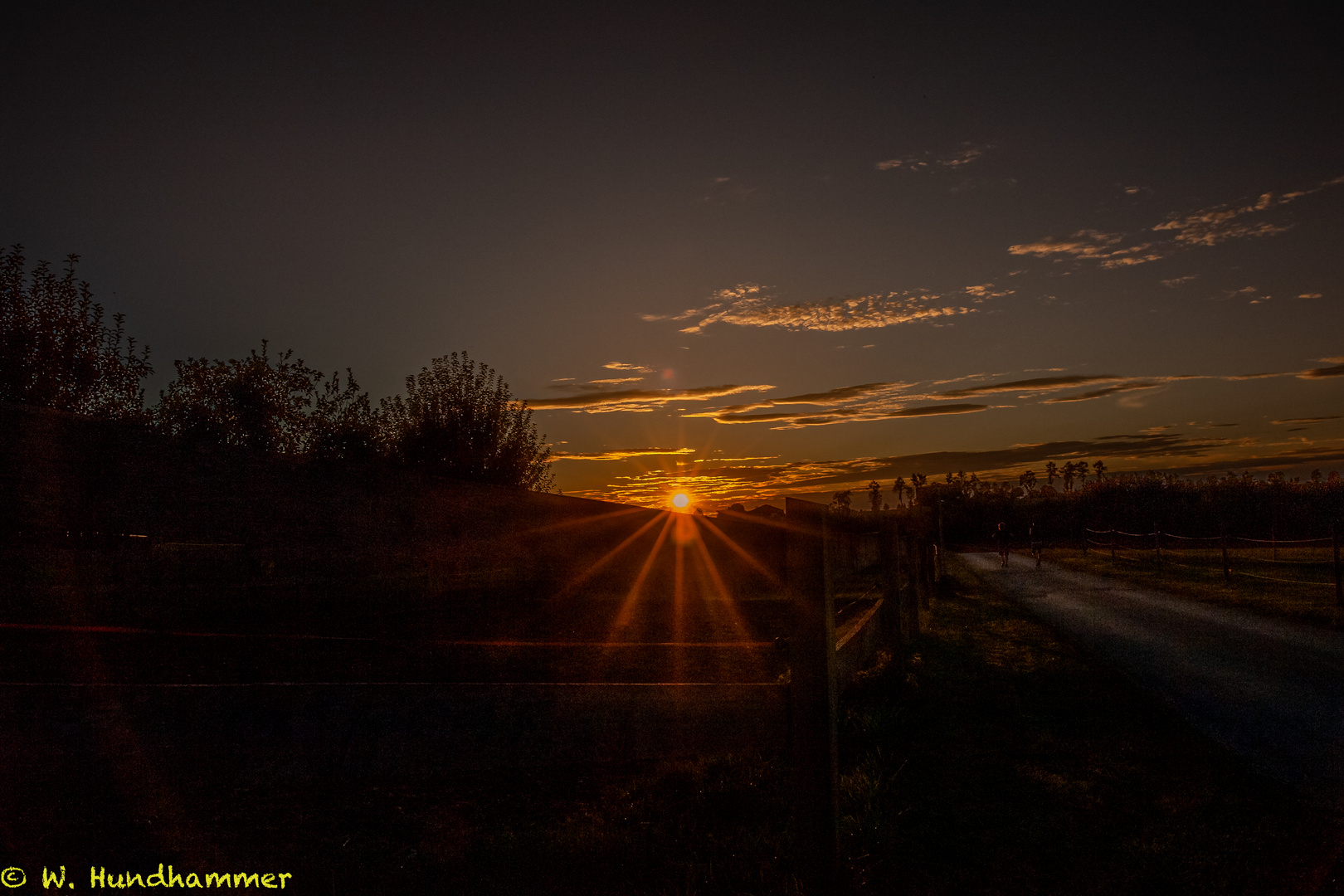 Sonnenuntergang bei Vogtareuth