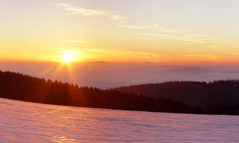 Sonnenuntergang bei Waffenrod-Hinterrod