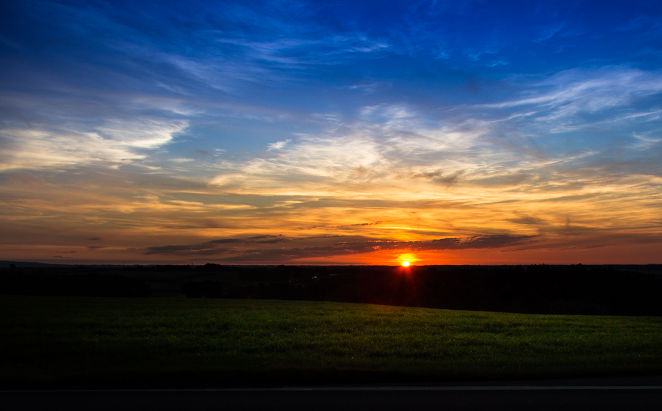 Sonnenuntergang bei Wasserburg