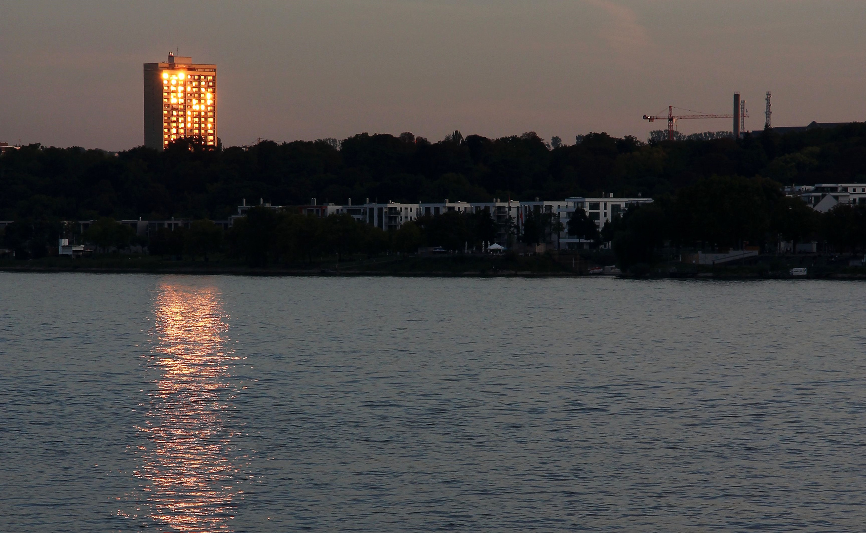 Sonnenuntergang bei Weisenau